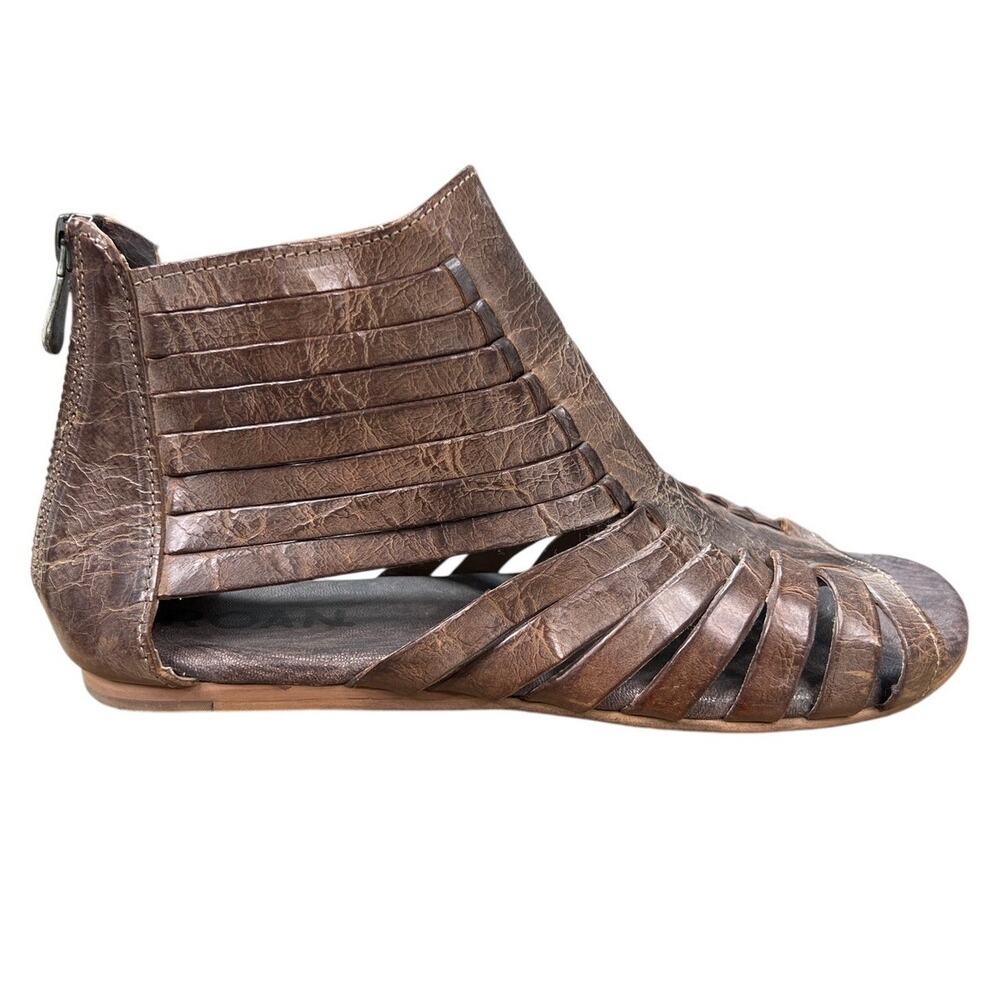 Roan By Bed Stu Pearl Brown Leather Gladiator Sandals Size US 8.5